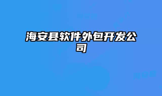海安县软件外包开发公司