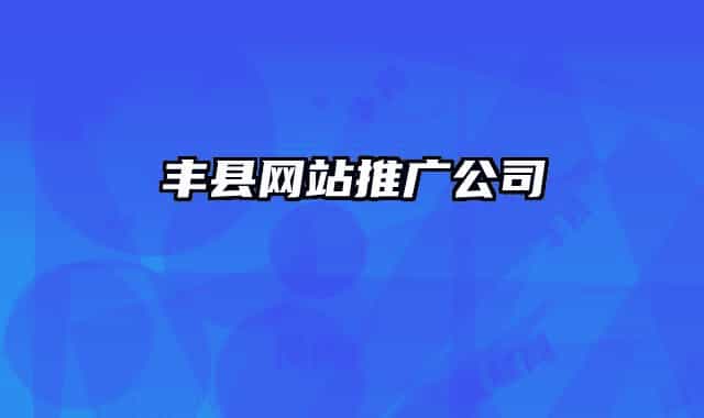 丰县网站推广公司