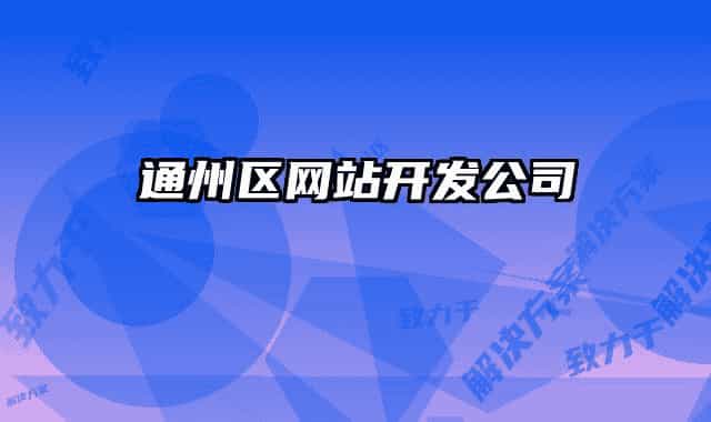 通州区网站开发公司