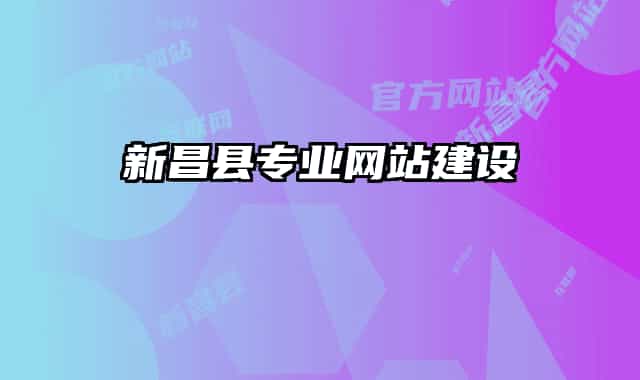 新昌县专业网站建设