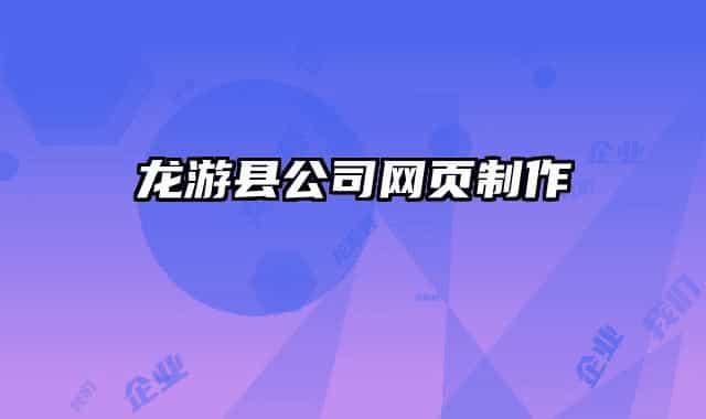 龙游县公司网页制作