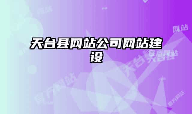 天台县网站公司网站建设