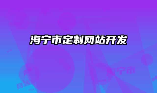海宁市定制网站开发