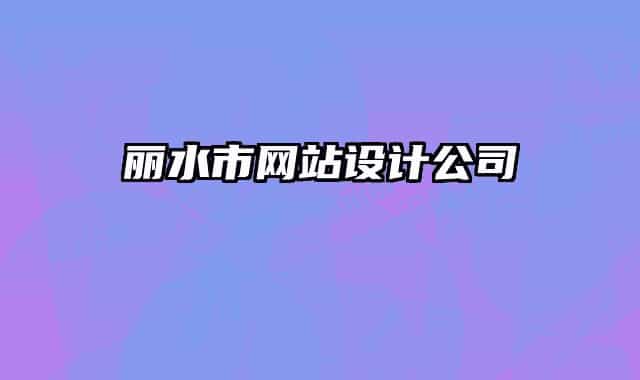 丽水市网站设计公司