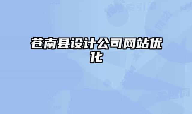 苍南县设计公司网站优化