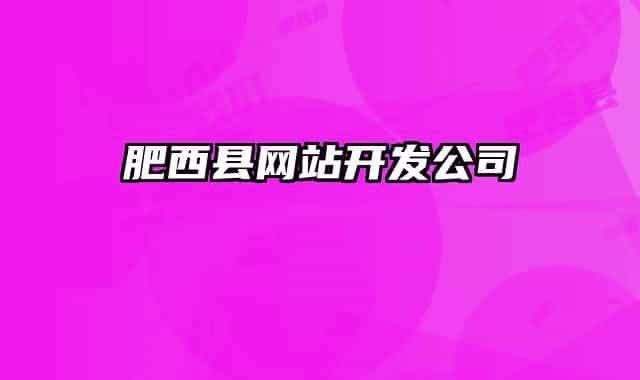 肥西县网站开发公司