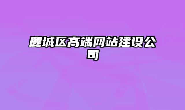 鹿城区高端网站建设公司