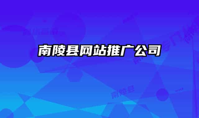 南陵县网站推广公司