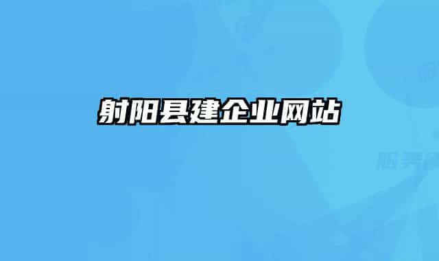 射阳县建企业网站