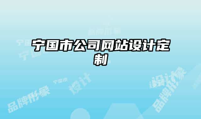 宁国市公司网站设计定制