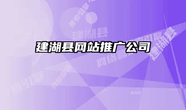 建湖县网站推广公司