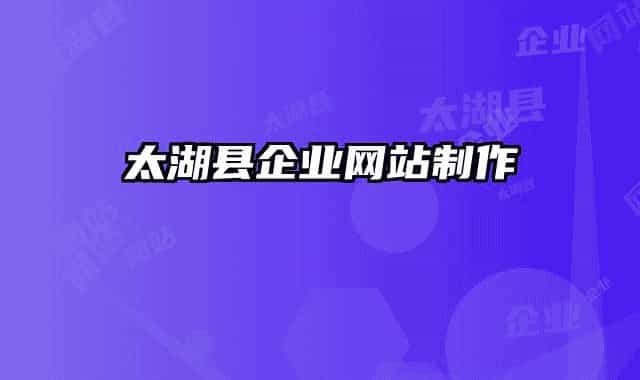 太湖县企业网站制作