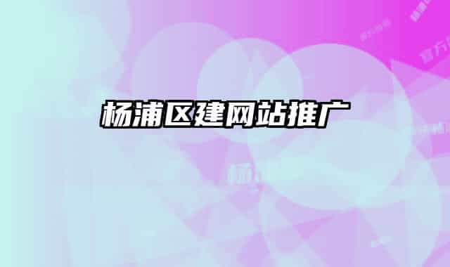 杨浦区建网站推广