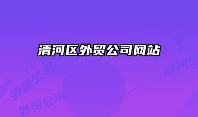 清河区外贸公司网站