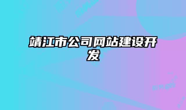 靖江市公司网站建设开发