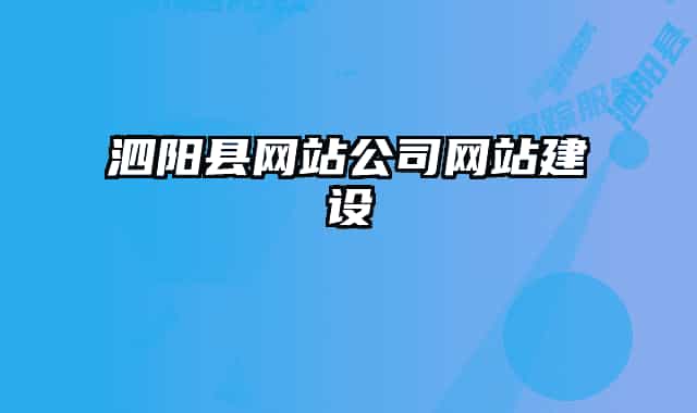 泗阳县网站公司网站建设