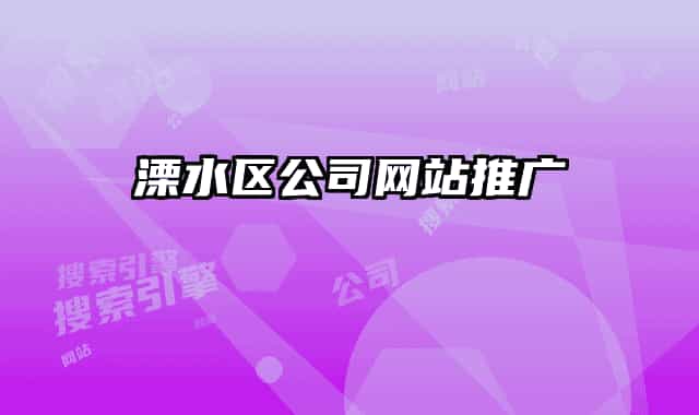 溧水区公司网站推广