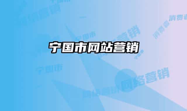 宁国市网站营销