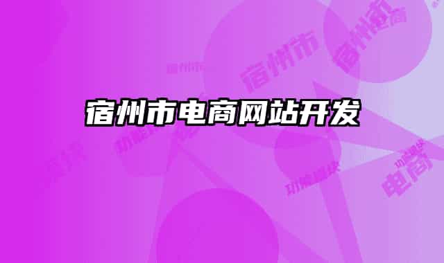 宿州市电商网站开发