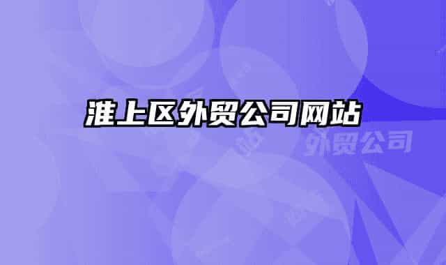 淮上区外贸公司网站