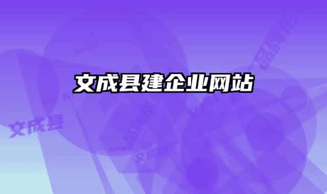 文成县建企业网站