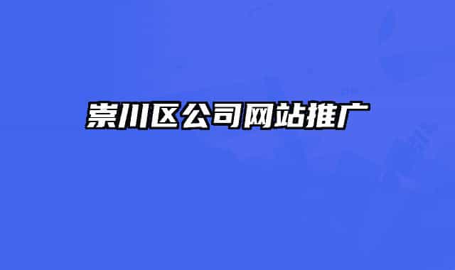 崇川区公司网站推广