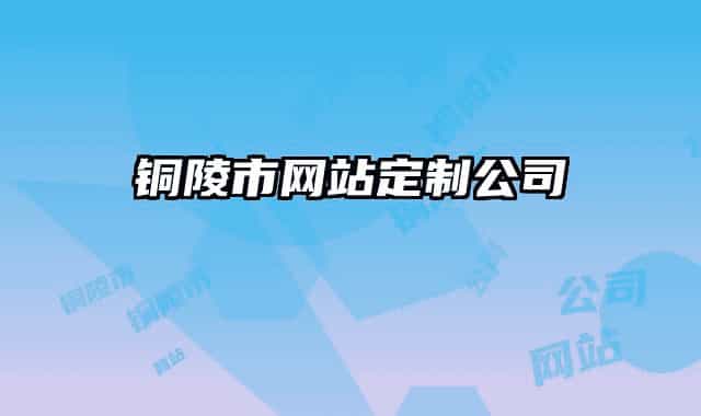 铜陵市网站定制公司