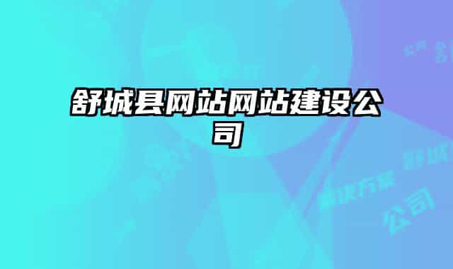 舒城县网站网站建设公司