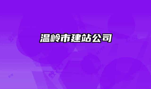 温岭市建站公司