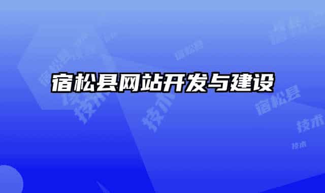 宿松县网站开发与建设