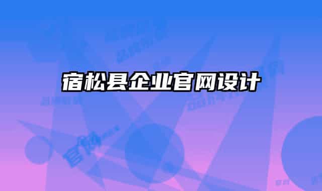 宿松县企业官网设计