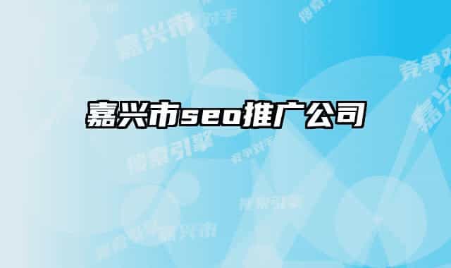 嘉兴市seo推广公司