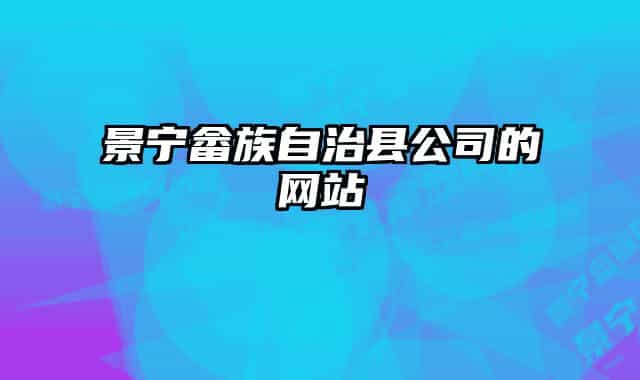 景宁畲族自治县公司的网站