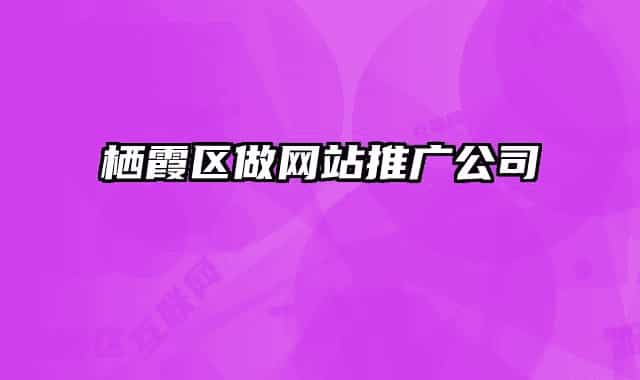 栖霞区做网站推广公司