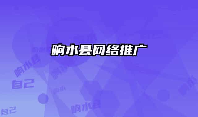 响水县网络推广