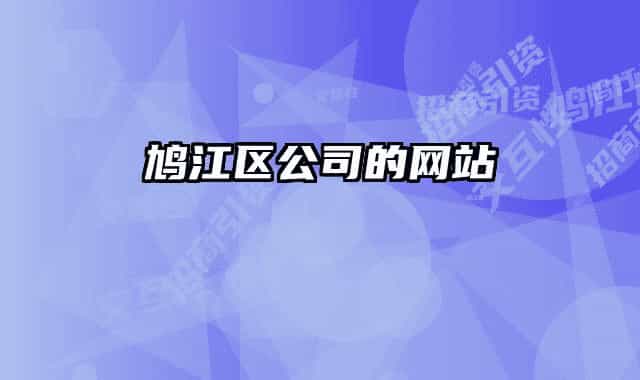 鸠江区公司的网站