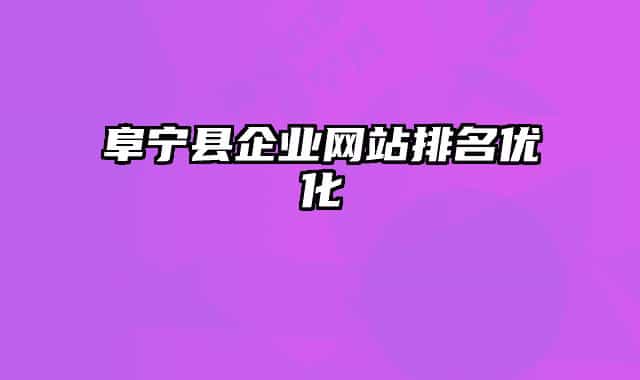 阜宁县企业网站排名优化