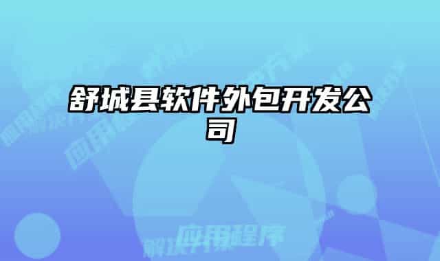 舒城县软件外包开发公司