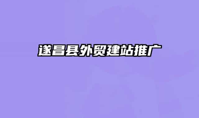 遂昌县外贸建站推广