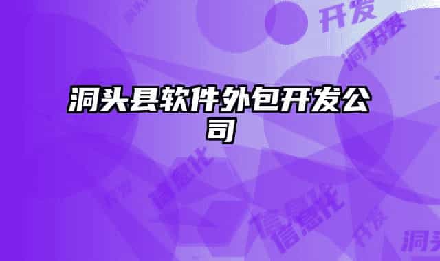 洞头县软件外包开发公司