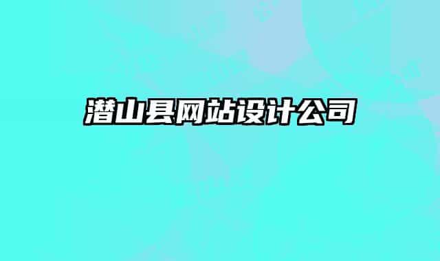 潜山县网站设计公司