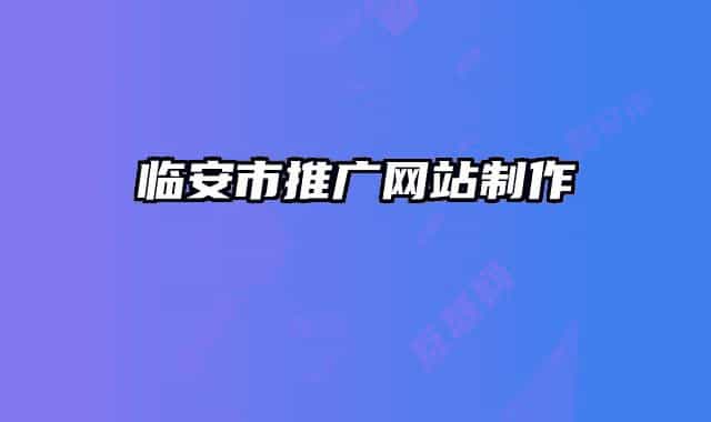 临安市推广网站制作