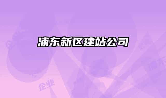 浦东新区建站公司