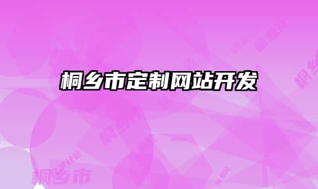桐乡市定制网站开发