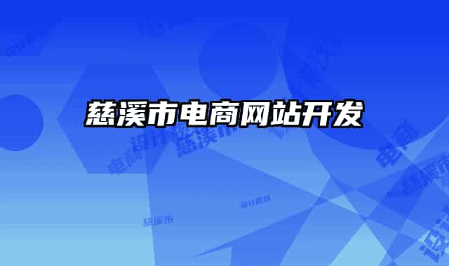慈溪市电商网站开发