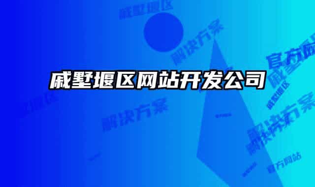 戚墅堰区网站开发公司