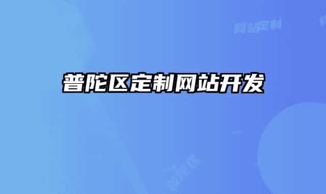 普陀区定制网站开发