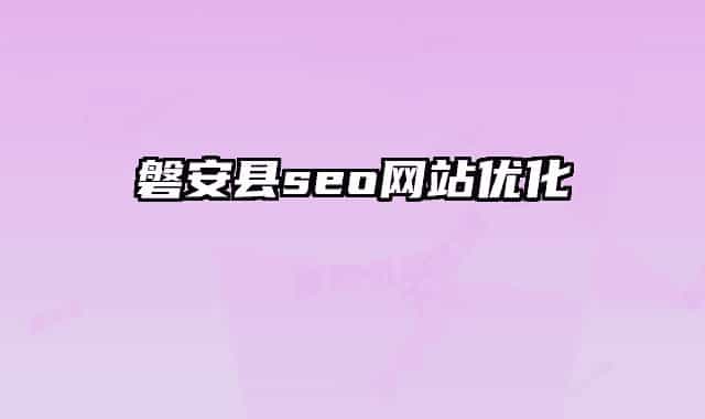 磐安县seo网站优化