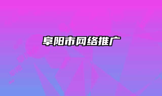 阜阳市网络推广