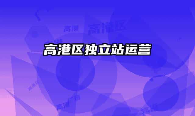 高港区独立站运营